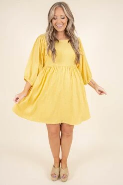 On The Prairie Side Dress, Banana -Chic Soul Store OnThePrairieSideDress Banana 3