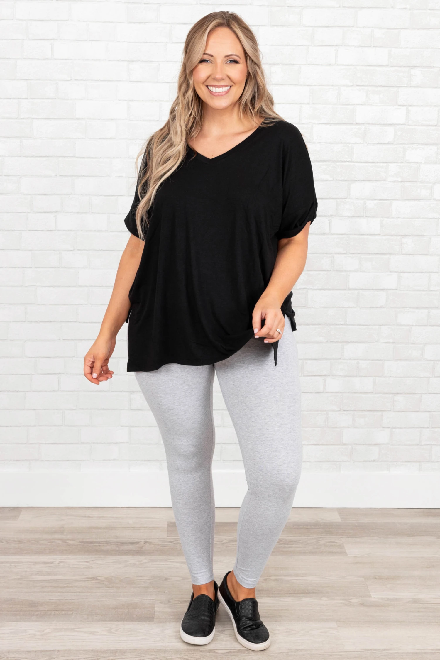 On The Run Leggings, Heather Grey 4 On The Run Leggings, Heather Grey - Image 2