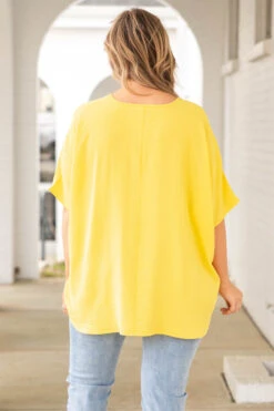 On The Run Top, Yellow -Chic Soul Store OnTheRunTop Yellow 9863