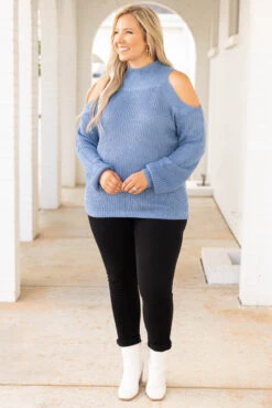 On Your Mark Sweater, Blue 10 On Your Mark Sweater, Blue -Chic Soul Store OnYourMarkSweater Blue 0004