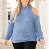 On Your Mark Sweater, Blue 2 On Your Mark Sweater, Blue -Chic Soul Store OnYourMarkSweater Blue 0006
