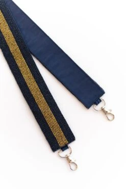 One Team One Dream Beaded Purse Strap, Blue Gold -Chic Soul Store OneTeamOneDreamBeadedPurseStrap BlueGold 0367