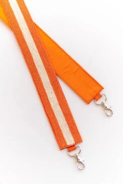 One Team One Dream Beaded Purse Strap, Orange White -Chic Soul Store OneTeamOneDreamBeadedPurseStrap OrangeWhite 3