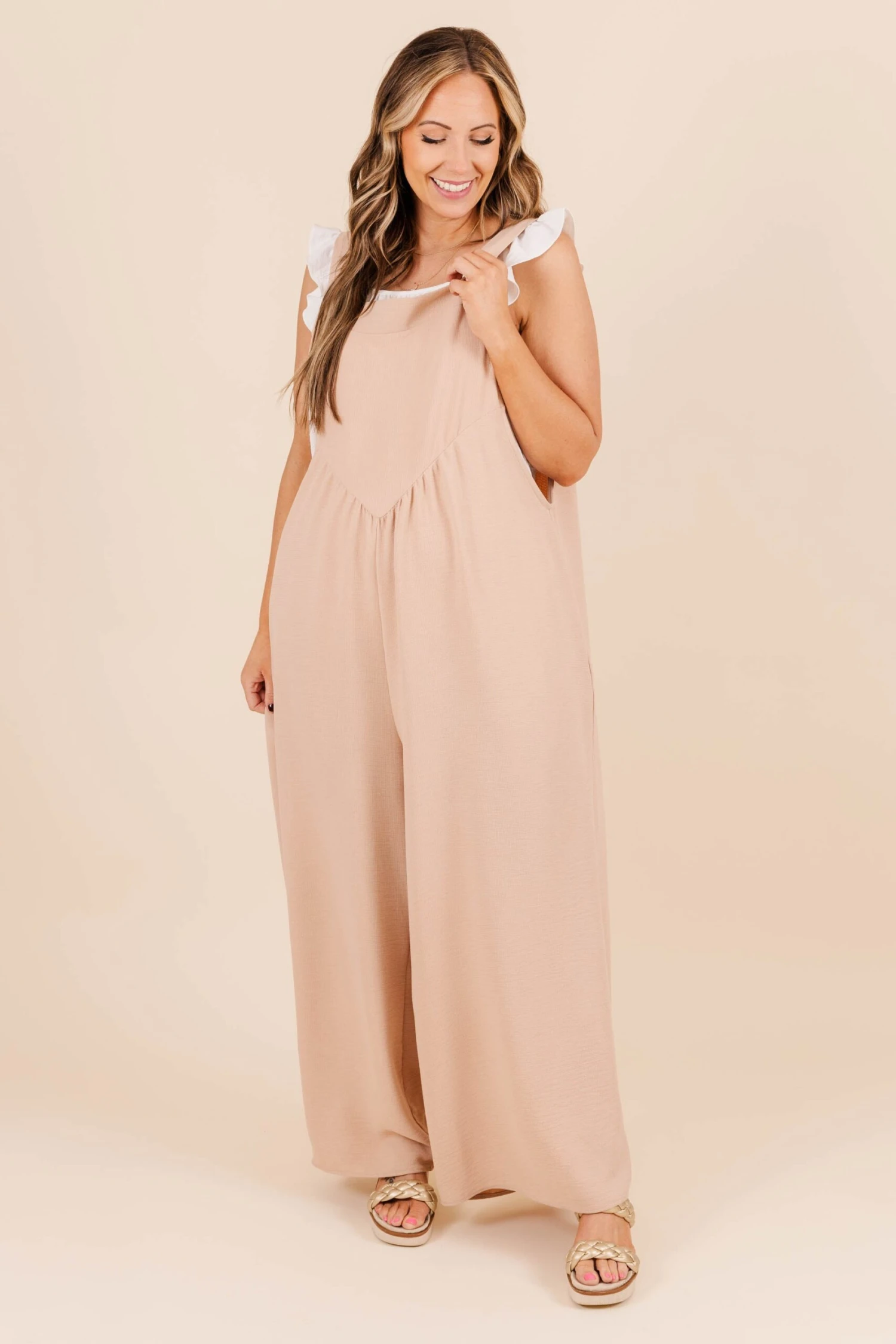 Only Clear Skies Jumpsuit, Taupe 5 Only Clear Skies Jumpsuit, Taupe - Image 3