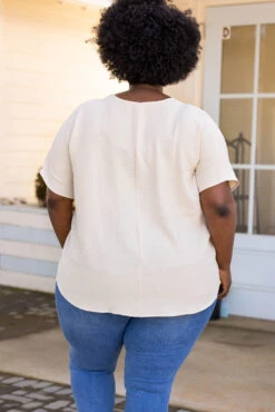 Only Girl Top, Taupe -Chic Soul Store OnlyGirlTop Taupe 2