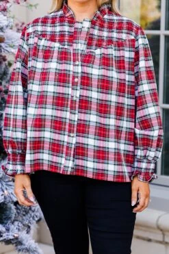 Only In My Heart Blouse, Red 14 Only In My Heart Blouse, Red -Chic Soul Store OnlyInMyHeartBlouse Red 3