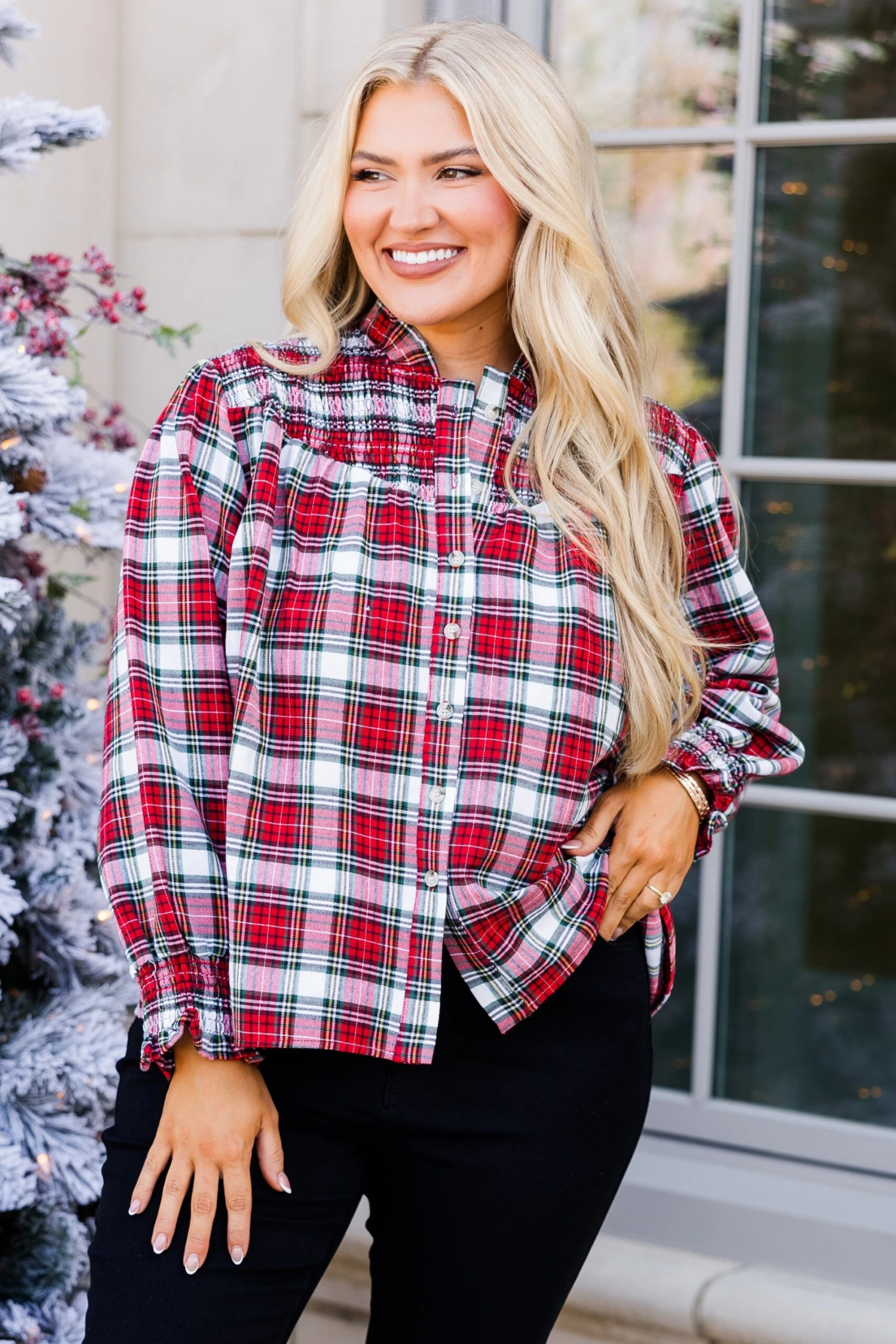 Only In My Heart Blouse, Red 4 Only In My Heart Blouse, Red - Image 2