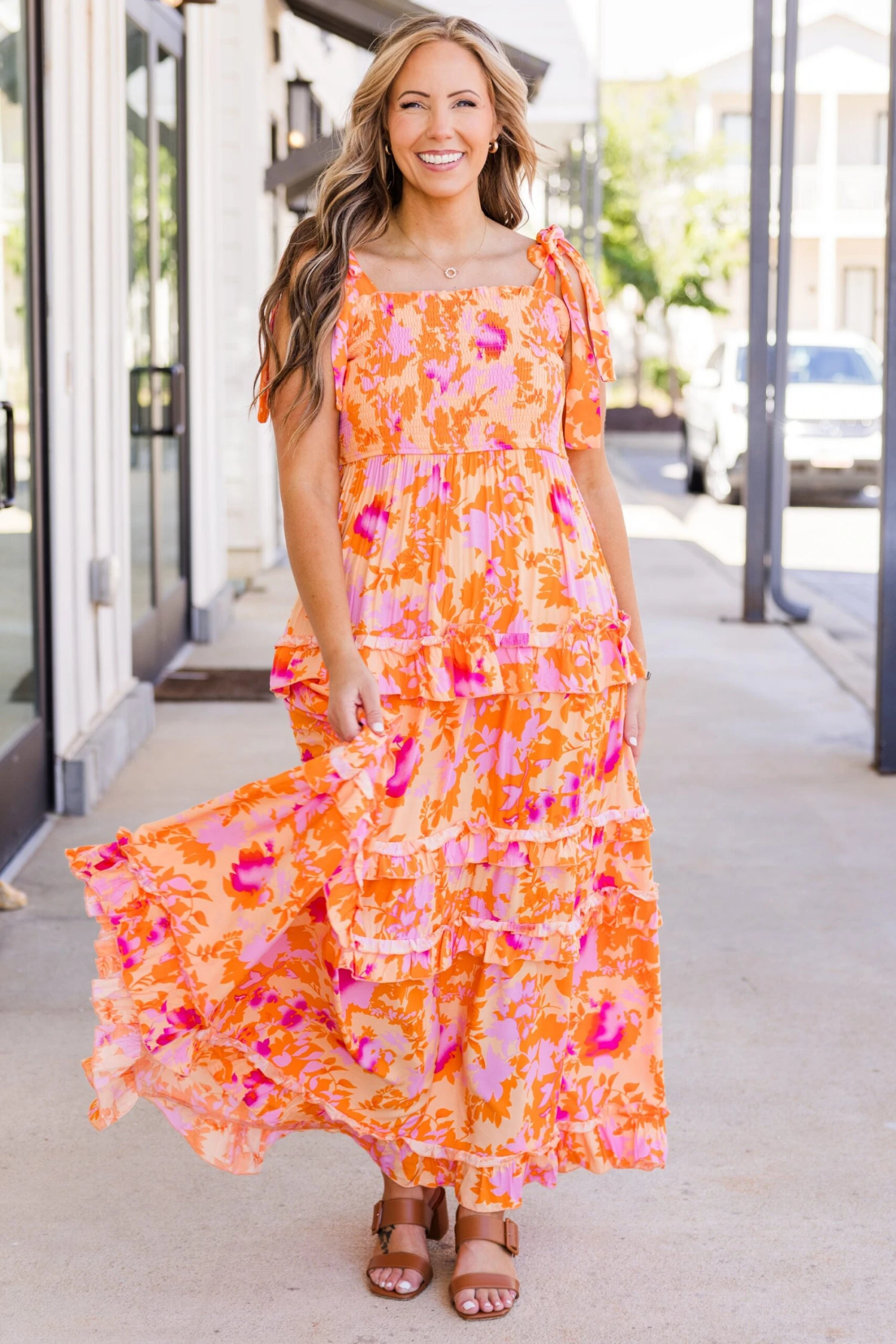 Orange You Happy Dress, Orange 5 Orange You Happy Dress, Orange - Image 3