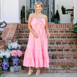 Other One Midi Dress, Pink -Chic Soul Store OtherOneMidiDress Pink 7