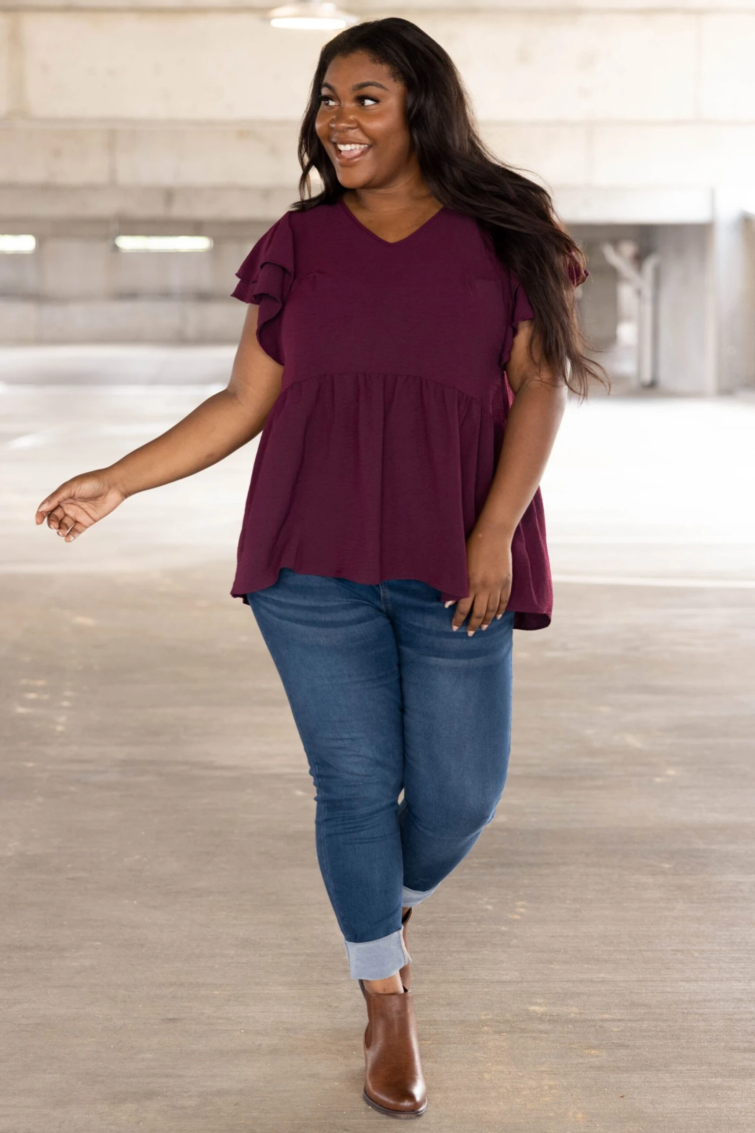 Our Next Adventure Top, Plum 4 Our Next Adventure Top, Plum - Image 2