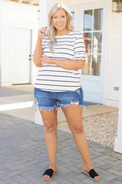 Out At Sea Top, Ivory-Black 10 Out At Sea Top, Ivory-Black -Chic Soul Store OutAtSeaTop Ivory Black 1284