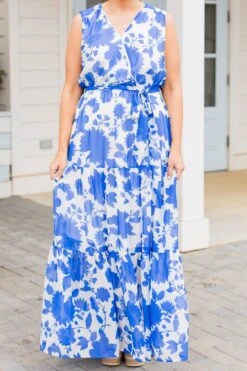 Out Of The Bloom Dress, Blue -Chic Soul Store OutOfTheBloomDress Blue 2
