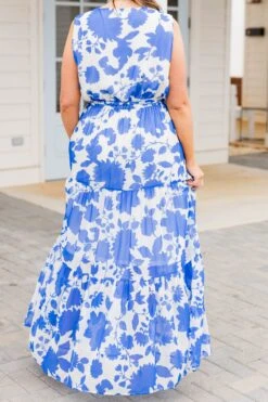 Out Of The Bloom Dress, Blue -Chic Soul Store OutOfTheBloomDress Blue