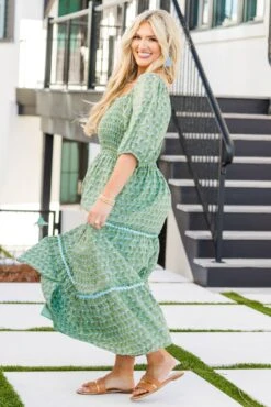 Out Of Touch Dress, Green 11 Out Of Touch Dress, Green -Chic Soul Store OutOfTouchDress Green 7