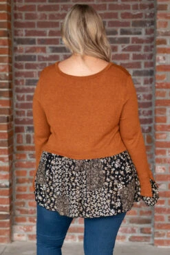 Out On The Farm Top, Rust/Black 12 Out On The Farm Top, Rust/Black -Chic Soul Store OutOnTheFarmTop Rust Black 9959