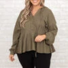Outdoor Adventure Top, Light Olive -Chic Soul Store OutdoorAdventureTop LightOlive 0098