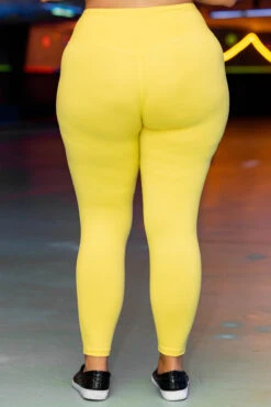 Outrun Outlast Leggings, Yellow -Chic Soul Store OutrunOutlastLeggings Yellow 2