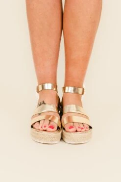 Outshine The Competition Sandals, Gold -Chic Soul Store OutshineTheCompetitionSandals Gold 3