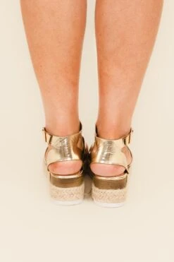 Outshine The Competition Sandals, Gold -Chic Soul Store OutshineTheCompetitionSandals Gold 5
