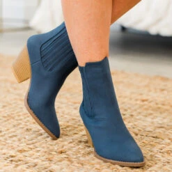 Over The Water Booties, Navy