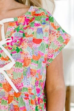 Over The Water Top, Pink Multi -Chic Soul Store OverTheWaterTop PinkMulti 4