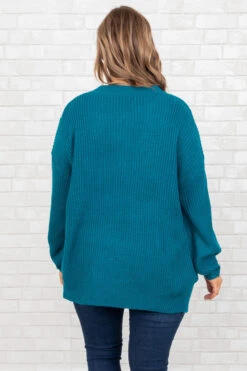 Oversized Fun Sweater, Teal 12 Oversized Fun Sweater, Teal -Chic Soul Store OversizedFunSweater Teal 8991