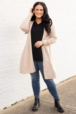 Overthinking It Cardigan, Oatmeal Brown 10 Overthinking It Cardigan, Oatmeal Brown -Chic Soul Store OverthinkingItCardigan OatmealBrown 1190