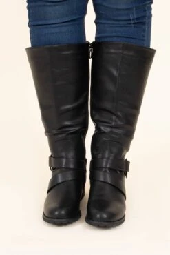 Pace Yourself Wide Calf Boots, Black -Chic Soul Store PaceYourselfWideCalfBoots Black 3