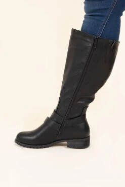 Pace Yourself Wide Calf Boots, Black -Chic Soul Store PaceYourselfWideCalfBoots Black 4