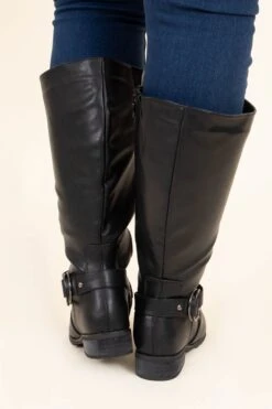 Pace Yourself Wide Calf Boots, Black -Chic Soul Store PaceYourselfWideCalfBoots Black 5