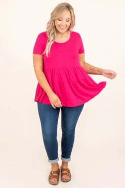 Pacific Coast Party Top, Fuchsia 11 Pacific Coast Party Top, Fuchsia -Chic Soul Store PacificCoastPartyTop Fuchsia 2
