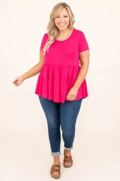 Pacific Coast Party Top, Fuchsia 12 Pacific Coast Party Top, Fuchsia -Chic Soul Store PacificCoastPartyTop Fuchsia 3