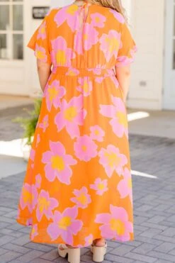 Pages Of Life Dress, Orange 15 Pages Of Life Dress, Orange -Chic Soul Store PagesOfLifeDress Orange 2