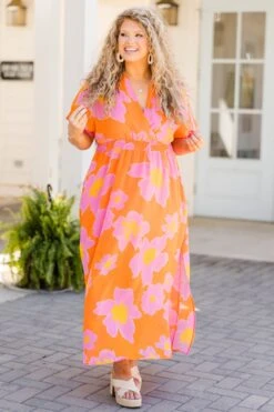 Pages Of Life Dress, Orange 12 Pages Of Life Dress, Orange -Chic Soul Store PagesOfLifeDress Orange 6