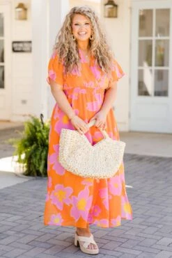 Pages Of Life Dress, Orange 11 Pages Of Life Dress, Orange -Chic Soul Store PagesOfLifeDress Orange 7