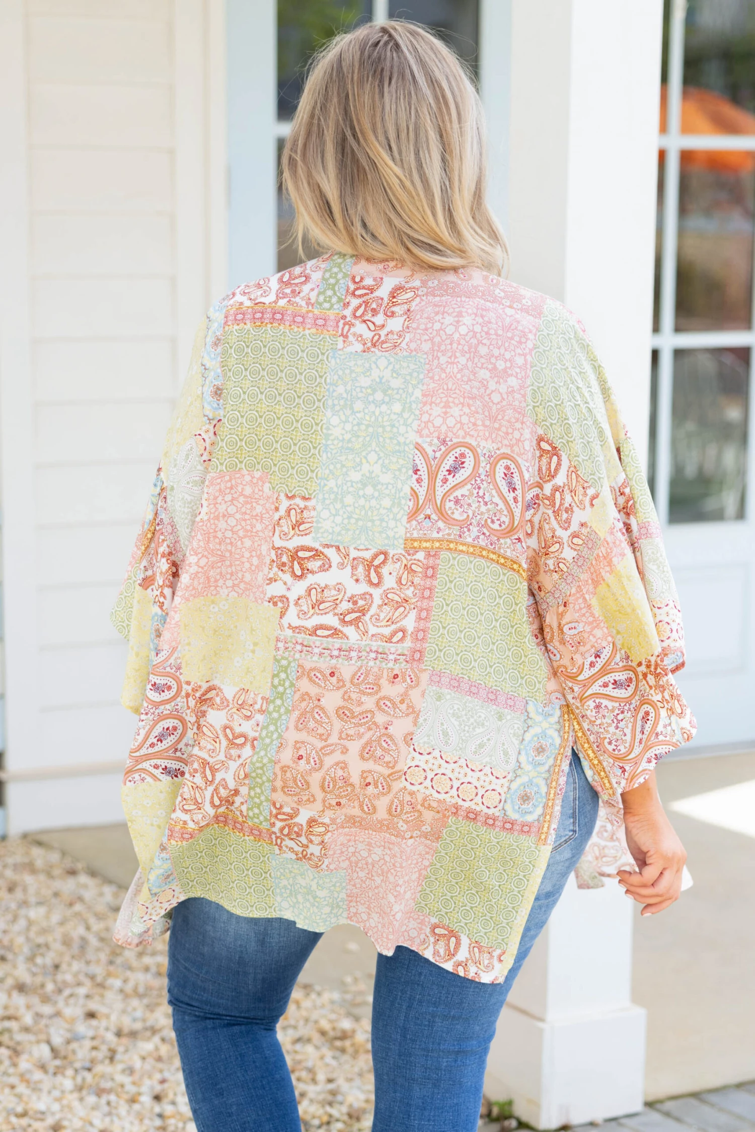 Paisley Paradise Kimono, Peach 7 Paisley Paradise Kimono, Peach - Image 5
