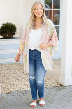 Paisley Paradise Kimono, Peach 9 Paisley Paradise Kimono, Peach -Chic Soul Store PaisleyParadiseKimono Peach 9619