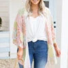 Paisley Paradise Kimono, Peach -Chic Soul Store PaisleyParadiseKimono Peach 9625