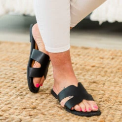 Palm Shores Sandals, Black 13 Palm Shores Sandals, Black -Chic Soul Store PalmShoresSandals Black 6