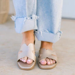 Palm Shores Sandals, Gold 13 Palm Shores Sandals, Gold -Chic Soul Store PalmShoresSandals Gold 6