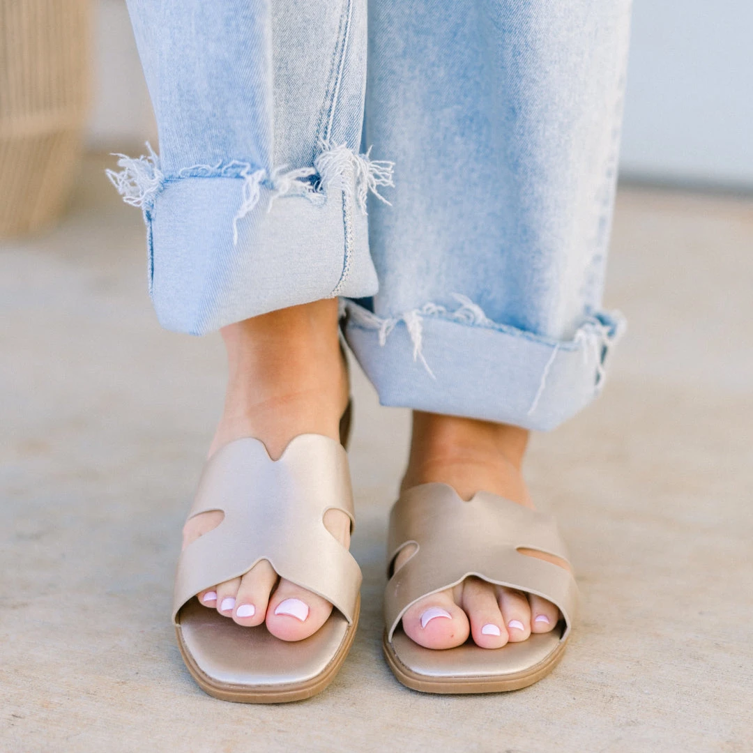 Palm Shores Sandals, Gold 8 Palm Shores Sandals, Gold - Image 6