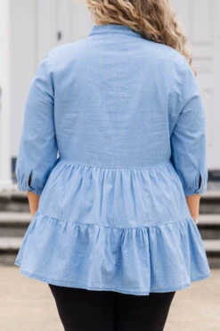 Paper Rings Tunic, Light Wash -Chic Soul Store PaperRingsTunic LightWash 1