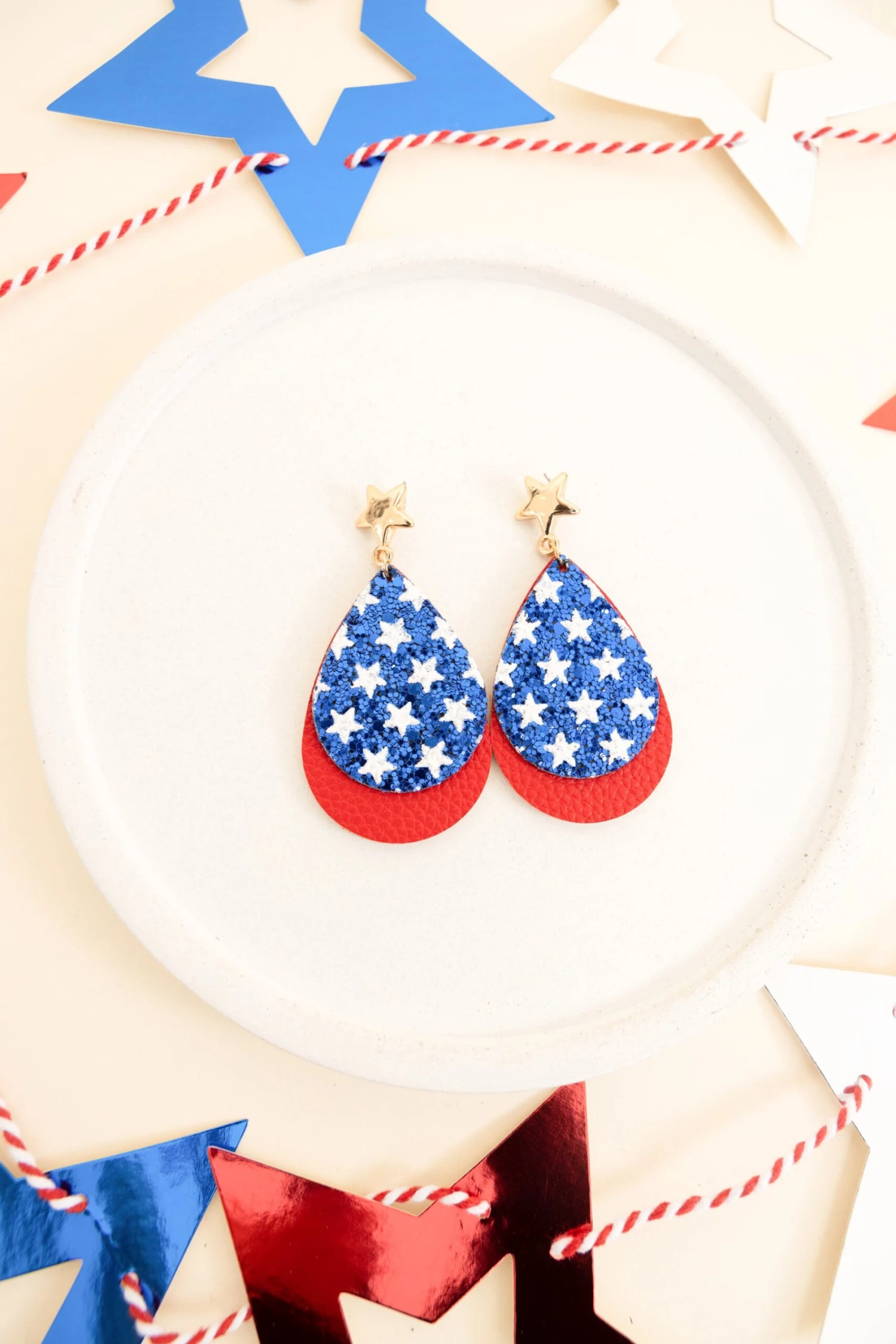 Parade Season Earrings, Blue 5 Parade Season Earrings, Blue - Image 3