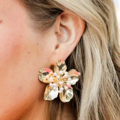 Paradise Breeze Earrings, Gold -Chic Soul Store ParadiseBreezeEarrings Gold 4