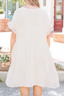 Parlor Strolling Dress, Ivory -Chic Soul Store ParlorStrollingDress Ivory 1