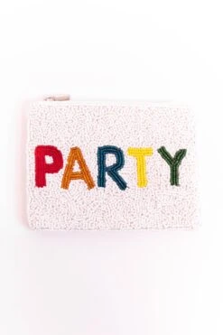 Celebrate Good Times Pouch, White -Chic Soul Store PartyAtTheNorthPolePouch White 1601