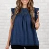 Perfect Imperfections Top, Dark Denim -Chic Soul Store PerfectImperfectionsTop DarkDenim 3