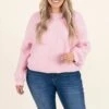 Perfectly Pleasant Sweater, Pink 2 Perfectly Pleasant Sweater, Pink -Chic Soul Store PerfectlyPleasantSweater Pink 9621