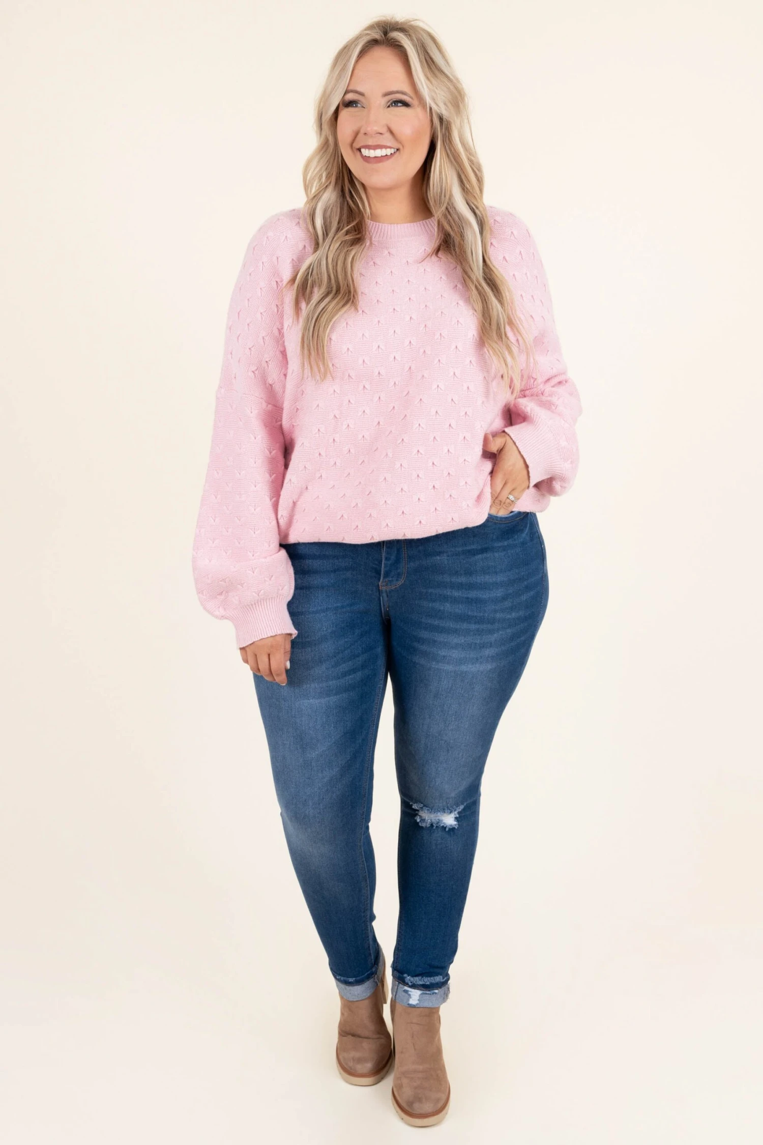 Perfectly Pleasant Sweater, Pink 4 Perfectly Pleasant Sweater, Pink - Image 2