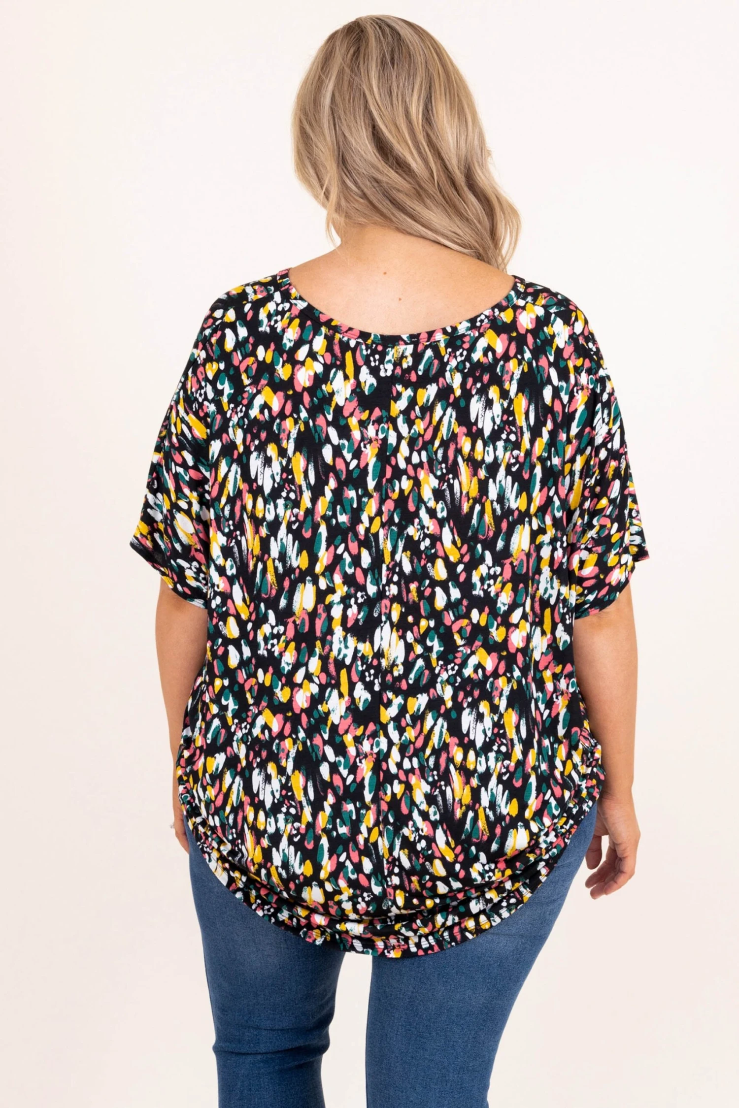 Petal Confetti Top ,Black/Green/Pink 7 Petal Confetti Top ,Black/Green/Pink - Image 5